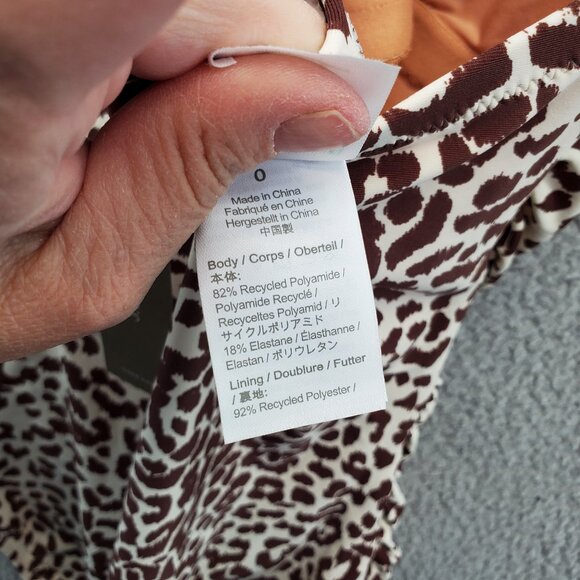 J. Crew Ruched Bandeau One-Piece Swimsuit Leopard Print Size 0 New - Picture 9 of 11